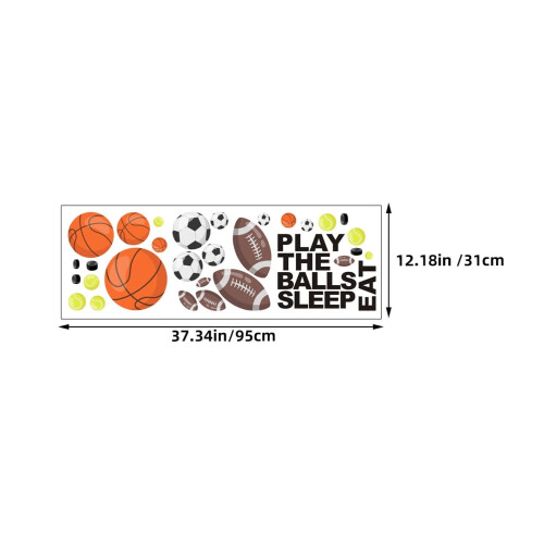 Vinyl Baseball Stickers PVC Assorted Color 2Pcs 1