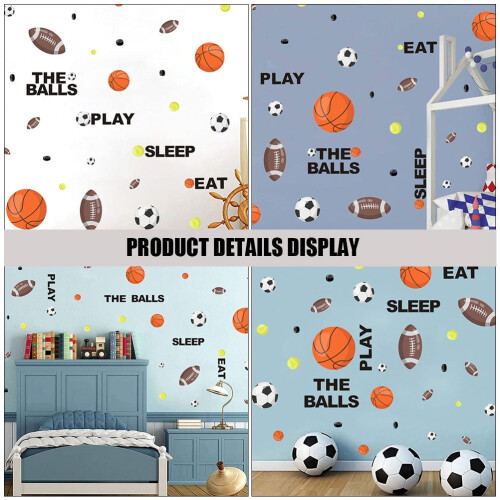 Vinyl Baseball Stickers PVC Assorted Color 2Pcs 2