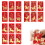 Enveloppes rouges 3D holographiques nacrées (6 pièces) 5