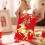 Enveloppes rouges 3D holographiques nacrées (6 pièces) 6