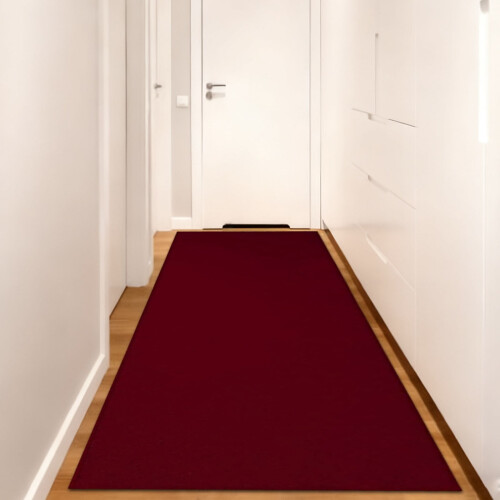 Runner Rug 2x6 ft Red Non-Slip Rubber Backing Washable 2