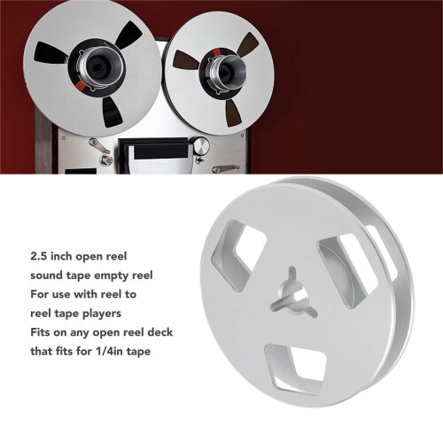 1/4 2.5 Inch Empty Tape Reel Silver 3-Hole 2