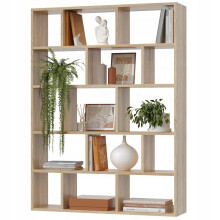 EstiloHome Wandregal SOMBRA 105 x 141 cm Eiche Sonoma – offenes Bücherregal zum Aufhängen, 18 mm Platten, bis 30 kg