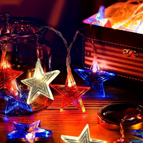 Star String Lights by Red, White, And Blue String Lights 1