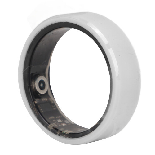 White Ceramic Smart Ring IP68 Waterproof Pedometer Sleep Tracker 1