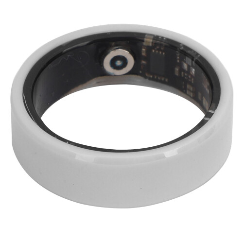 White Ceramic Smart Ring IP68 Waterproof Pedometer Sleep Tracker 2