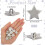 1box 40pcs Plastic Shank Buttons 1-Hole Star Silver 18mm 2