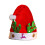 Julhatt i polyester, tomtestil med snögubbe 2