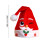 Julhatt i polyester, tomtestil med snögubbe 5