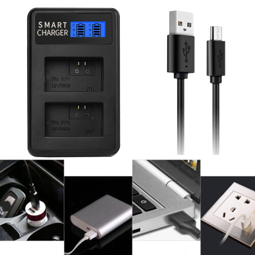 Bærbar LCD USB-lader for Sony ILCE-6000 og ILCE-7 1