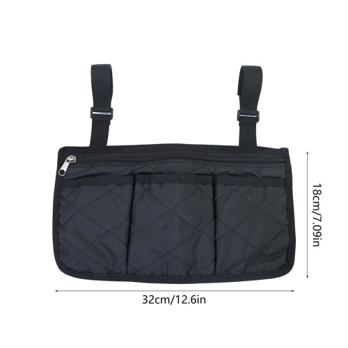 Wheelchair Side Bag with Cup Holder Armrest Pouch 2