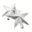 Christmas Tree Star Topper Silver Plastic 2 Pieces 6