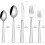 Stainless Steel Flatware Set Square Edge 10-Pc 2