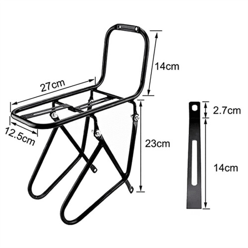 Workamou Aluminum alloy Bicycle Front Rack, Black 1