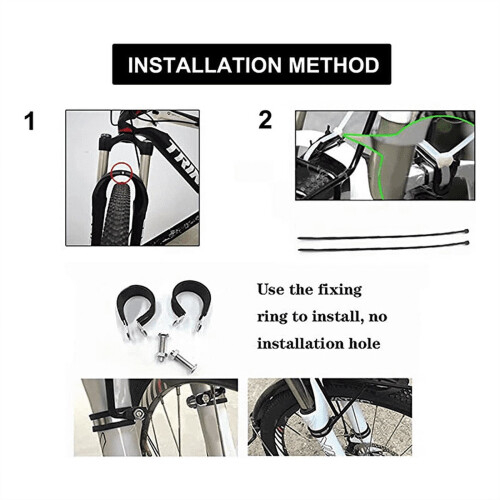 Workamou Aluminum alloy Bicycle Front Rack, Black 2