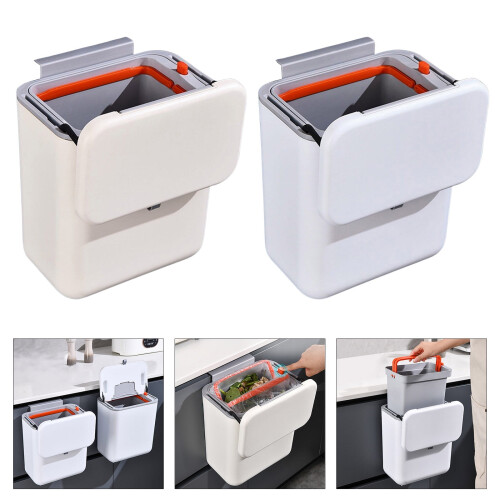 9L Kitchen Compost Bin with Lid Compost Bin Gabage Bin Perfectly for Countertop or Under Sink Storage 1