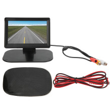 Monitor auto pentru mers înapoi, rabatabil, ecran IPS HD de 5 inci, compatibilitate universală, viziune nocturnă, lumină cu 12 LED, impermeabil,