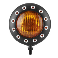 Universal Headlight For Motorcycle Front Light High Low Beam Retro Design High Brightness Metal Shell Low Power Consumption High Light Transmission