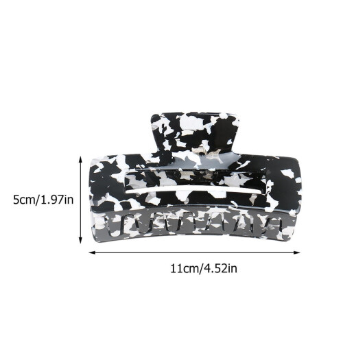 1 fermaglio per capelli bianco e nero da donna, accessorio per capelli in plastica, copricapo alla moda 1