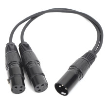 Signal Combiner Y Cord Dual Female To Male XLR Balanced Microphone Adaptor XLR Splitter Cable For Flexible Rubber And Nylon Braid Jacket EMI RFI