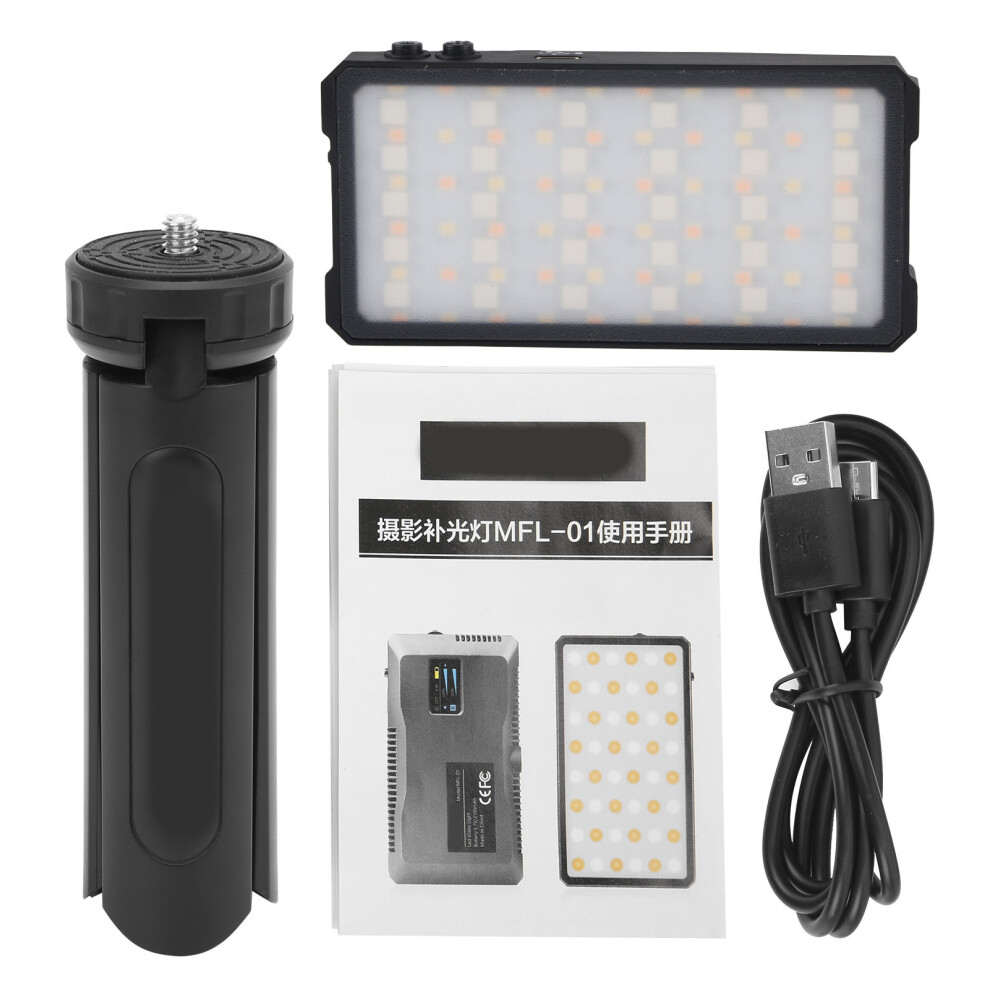 Led Video With Rgb Effects, Rechargeable Pocket For Dslr And Smartphone, 3000K-6500K Dimmable Cri95+, Easy Mounting On Tripod And Light 9049227022359