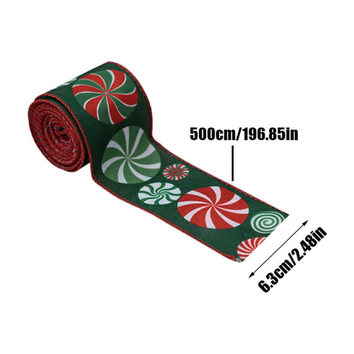 Christmas ribbon wired 2.5 in x 16.4 ft 2