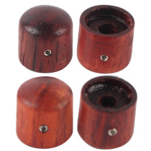 Boutons de contrôle à double dôme faciles à installer pour guitare électrique, boutons de contrôle concentriques empilés, durables, en bois,