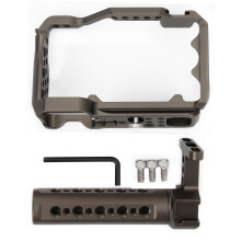 Jaula para cámara de aleación de aluminio duradera con abrazadera para cables, diseño modular y placa superior compatible con rieles NATO, sistema