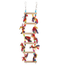 Parrot Chewing Toy Multicolored Wooden Blocks With Preening Functionality Bird Cage Accessories For Parrots Parakeet Climbing Toy That Is Brain