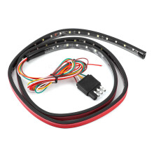 Universele LED-achterkleplichtbalk met knipperlichten, boren niet nodig, eenvoudige montage, IP67 waterdichte en schokbestendige siliconen behuizing.