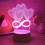 1 τεμάχιο ροζ φωτιστικό νυχτός LED Love3D τρισδιάστατο φωτιστικό νυχτός για 2