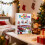 2D ακρυλικό χριστουγεννιάτικο ημερολόγιο Advent (24 στολίδια) με χιονάνθρωπους και 6