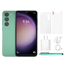Teléfono móvil Android desbloqueado con soporte 5G, pantalla HD de 14 pulgadas, doble SIM, bandas globales, reconocimiento facial, desbloqueo por
