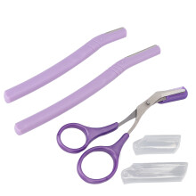 Sharp Cutting Eyebrow Scissors Stainless Steel2In1Eyebrow Scissors With Comb Ergonomic Design Crescent Eyebrow Trimmer Multipurpose Use Great