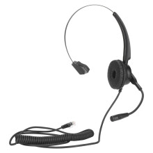 Zakelijke headset, lichtgewicht ontwerp, comfortabel voor de hele dag, ergonomische gebogen hoofdband, ruisonderdrukkende microfoon, HD-audio,