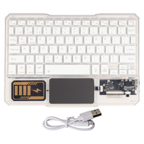 Rechargeable Bluetooth Keyboard For Mac Windows Android Ultra Slim Touchpad Wireless Keyboard Multi Device Connection Built In Touchpad With Rgb