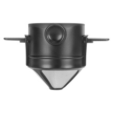 Stainless Steel Filter Paperless Coffee Maker Easy To Clean Travel Coffee Maker Adjustable Cup Fit Double Filter Design Collapsible Design Reusable