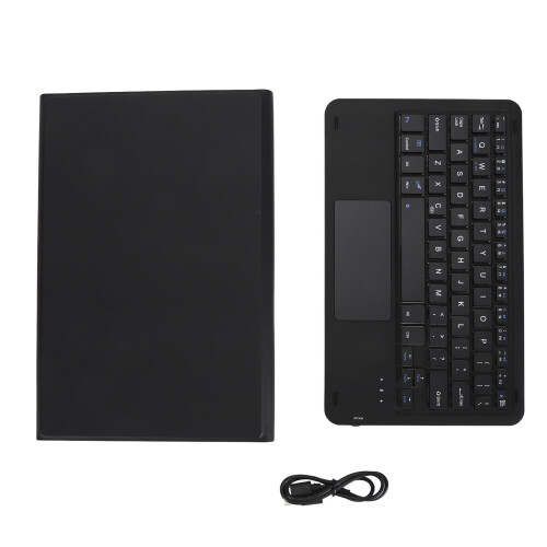 Detachable Keyboard With Magnetic Case And Bluetooth Touchpad, Tablet Keyboard Featuring Auto Sleep Feature And Adjustable Angle Support, Modern