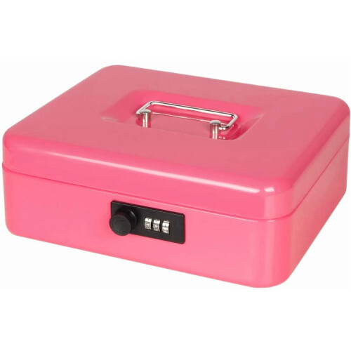 Large Box with Combination Lock - Durable Box with Tray (9.8.9 x 3.5), -CB07004L, -CB014 1