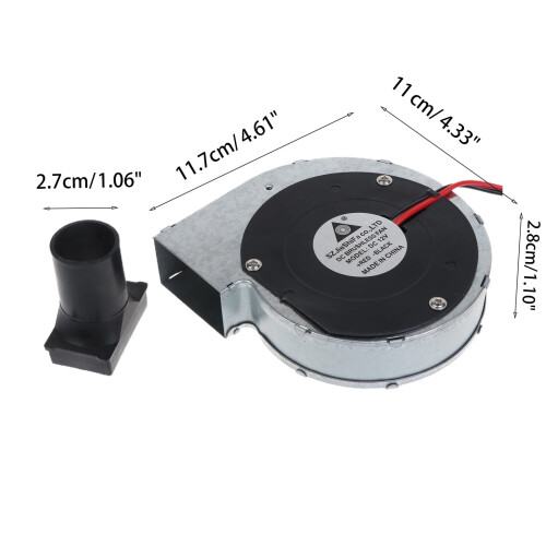Φορητός ανεμιστήρας BBQ 12V 1.9A 5.5x2.1mm φυσητήρας αέρα για μπάρμπεκιου πικνίκ κάμπινγκ 1