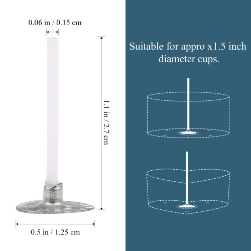 White Candle Wicks with Metal Tabs 500 Pieces 1