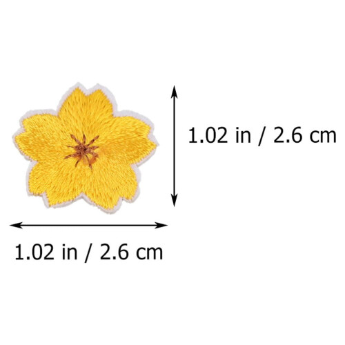24 τεμάχια αυτοκόλλητα κεντήματος Hot Melt με σαφή floral μοτίβα για διακόσμηση ρούχων 1