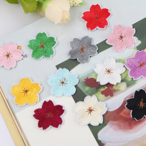 24 τεμάχια αυτοκόλλητα κεντήματος Hot Melt με σαφή floral μοτίβα για διακόσμηση ρούχων 2