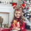 Κορδέλα μαλλιών MerryChristmas με κόκκινο φιόγκο, κορδέλα μαλλιών με χιονάνθρωπο, 4