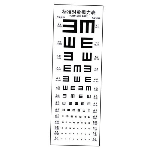 E Letter Vintage Eye Test Chart Nonreflective Visual Testing Chart for Kid Adult 2