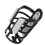 ABS Motorcycle Cup Holder Grey 1.7-2.5cm Universal 9