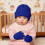 Wintermütze und Fäustlinge für Kinder, weiches Polyester, Einheitsgröße 2