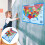 Conjunto de 1 pôster colorido do mapa dos EUA para uso doméstico e infantil, medindo 23,6 x 17,7 polegadas. 7