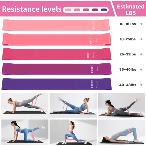Κιτ Pilates για γυναίκες: Σετ 12 τεμαχίων με δαχτυλίδι, μπάλα γιόγκα, 5 ζώνες, ζώνη Figure-8, 2