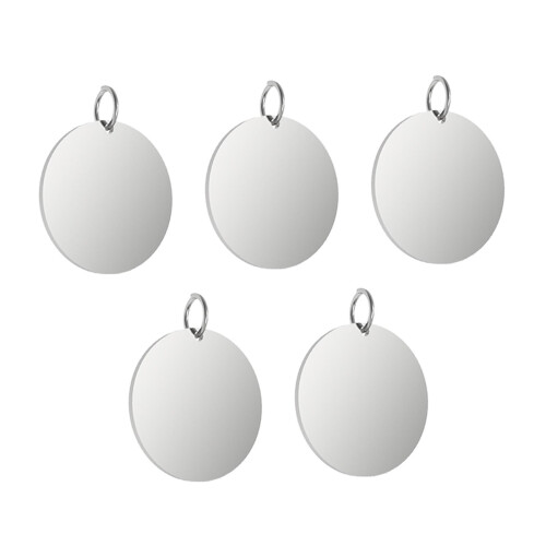 Edelstahl-Gravierscheiben 20 mm 5er-Pack 1